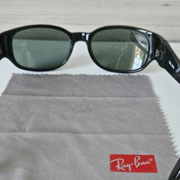 Vintage 80s Ray Ban B&L PSAS BLACK Outsider Sport Wayfarer Sunglasses Wrap - Picture 11 of 16